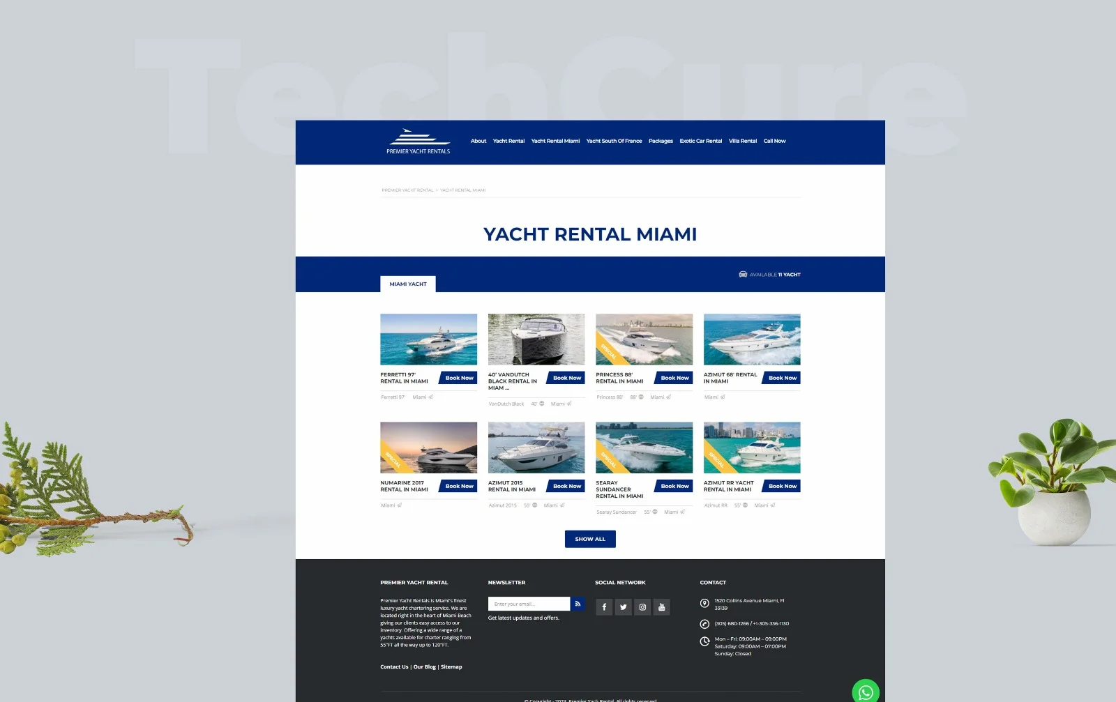 Yacht Rental Miami Portfolio